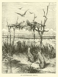 An Australian Grave by English School