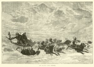 An Eskimo Dog Sledge by English School