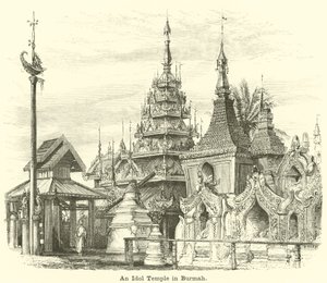 An Idol Temple in Burmah by English School