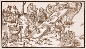 An Irish Banquet, 1581 by English School