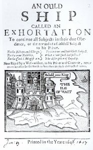 An Ould Ship called an Exhortation, Charles I imprisoned at Carisbrooke Castle on the Isle of Wight, c.1647 by English School