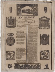 An Elegy to the Memory of Queen Caroline of England (engraving) by English School