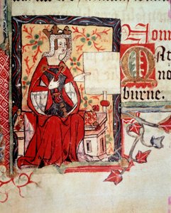 An illumination representing Mathilde the Empress (ca. 1102-1167), also known as Maud and Mathilde of England, wife of Henry V of the Holy Empire and drawn from the book 