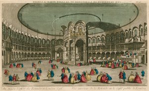 An inside view of the Rotunda in London Caffe by English School
