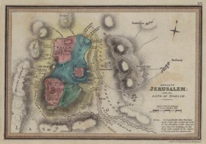 Ancient Jerusalem with the Land of Moriah by English School