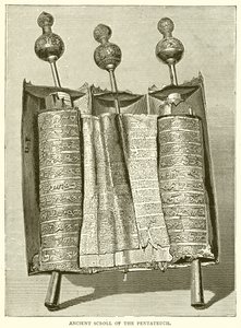 Ancient Scroll of the Pentateuch by English School