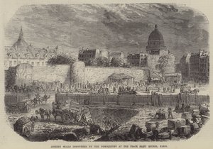 Ancient Walls Discovered by the Demolitions at the Place Saint Michel, Paris by English School