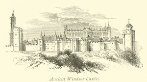 Ancient Windsor Castle by English School
