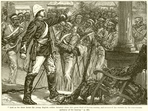 And So for Three Hours the Young English Soldier Breasted Alone This Great Flood of Furious Mutiny by English School