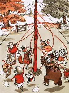Animals Around May Pole by English School