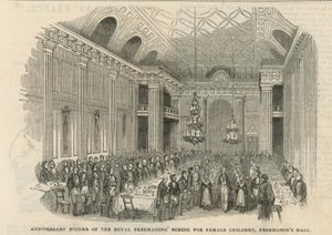 Anniversary dinner of the Royal Freemasons School for female children by English School