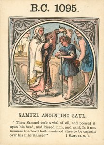 Anno Mundi: BC 1095, Samuel Anointing Saul by English School