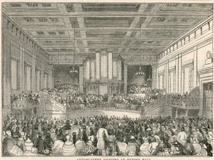 Anti-Slavery Meeting at Exeter Hall, Strand, London by English School