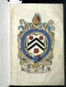 Coat of Arms from a Benefaction Book of New College, Oxford