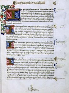 Page of Text with Illuminated Initial 