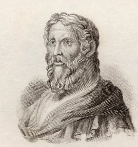 Aristophanes, c. 446 to c. 386 BC. Comic playwright of Ancient Greece