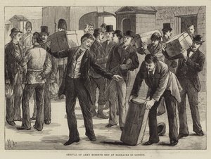 Arrival of Army Reserve Men at Barracks in London by English School