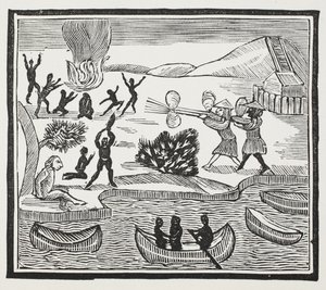 Arrival of Savages with Christian Prisoner