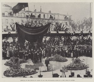 Arrival of the Prince of Wales to lay the Foundation-Stone of a New Pier at Cannes by English School