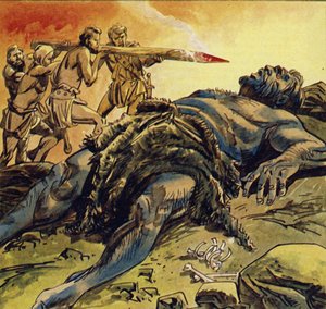 As the Cyclops lay sleeping, Ulysses and his men blinded him by English School