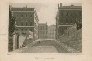 Ascending View of Hay Hill, London by English School