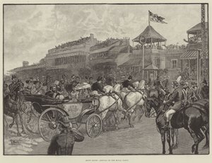 Ascot Races, Arrival of the Royal Party by English School