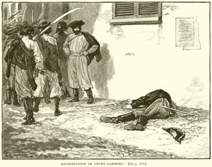 Assassination of Count Lamberg by English School