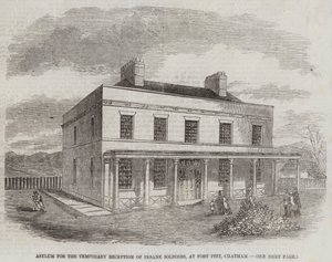 Asylum for the Temporary Reception of Insane Soldiers, at Fort Pitt, Chatham by English School