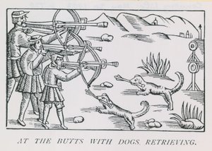 At the Butts with Dogs Retrieving by English School