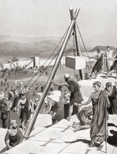 Athenians rebuilding their city under the guidance of Themistocles after the Persian invasion of Greece, c.479 BC, from Hutchinson