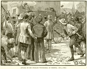 Attack on Sir Charles Wetherell at Bristol by English School