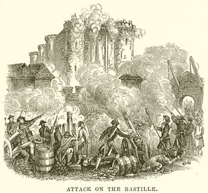 Attack on the Bastille by English School