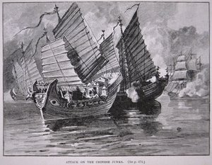 Attack on the Chinese Junks in 1841 by English School