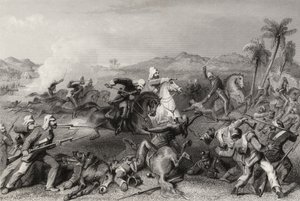 Attack on the Sealcote mutineers by General Nicholsons irregular cavalry in 1857, from 