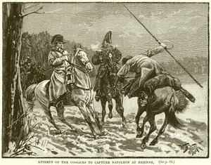 Attempt of the Cossacks to Capture Napoleon at Brienne by English School