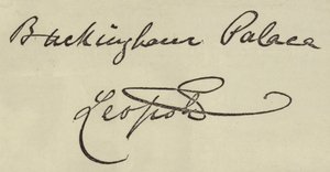 Autograph of the Duke of Albany by English School