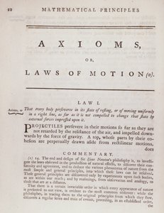 Axioms, or Laws of Motion, from Volume I of The Mathematical Principles of Natural Philosophy by Sir Isaac Newton 1777 by English School