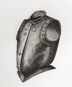 Back and breastplate, opening in front, known as the Waistcoat Breastplate, c.1580, from The British Army: Its Origins, Progress and Equipment