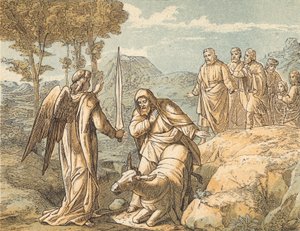 Balaam and the Angel by English School