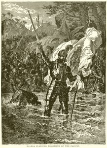Balboa Claiming Possession of the Pacific by English School