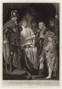 Baliol Surrendering His Crown to Edward I by English School