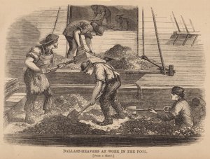 Ballast-Heavers at Work in the Pool by English School