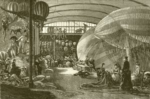 Balloon factory at Paris by English School