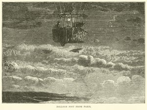 Balloon Post from Paris, October 1870 by English School