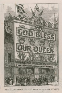Banner Adorning the Illustrated London News Offices by English School