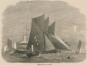 Barge Race on the Thames by English School