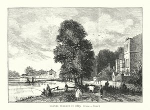 Barnes Terrace in 1823 by English School