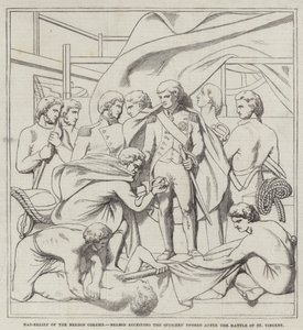 Bas-Relief of the Nelson Column, Nelson receiving the Officers