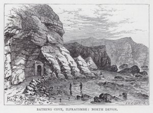 Bathing Cove, Ilfracombe, North Devon (engraving) by English School