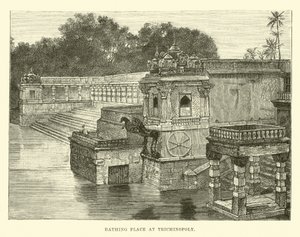 Bathing Place at Trichinopoly by English School
